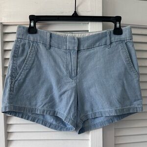 J. Crew shorts Chambray Light Blue Denim Size 0